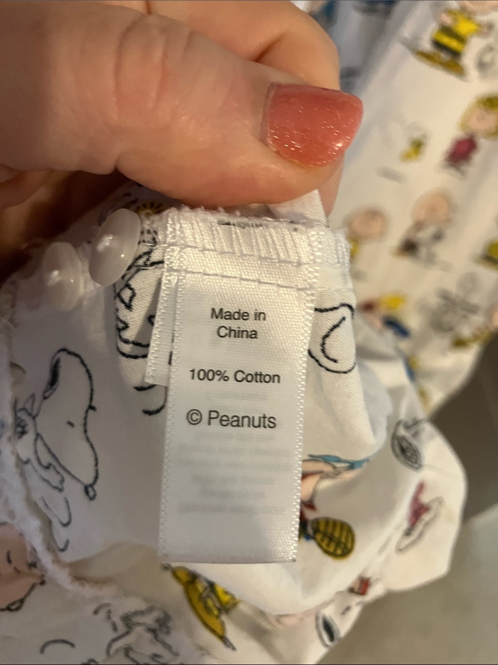 Peanuts White Short-Sleeve Character-Print Nightgown with Blue Trim - Picture 3 of 4